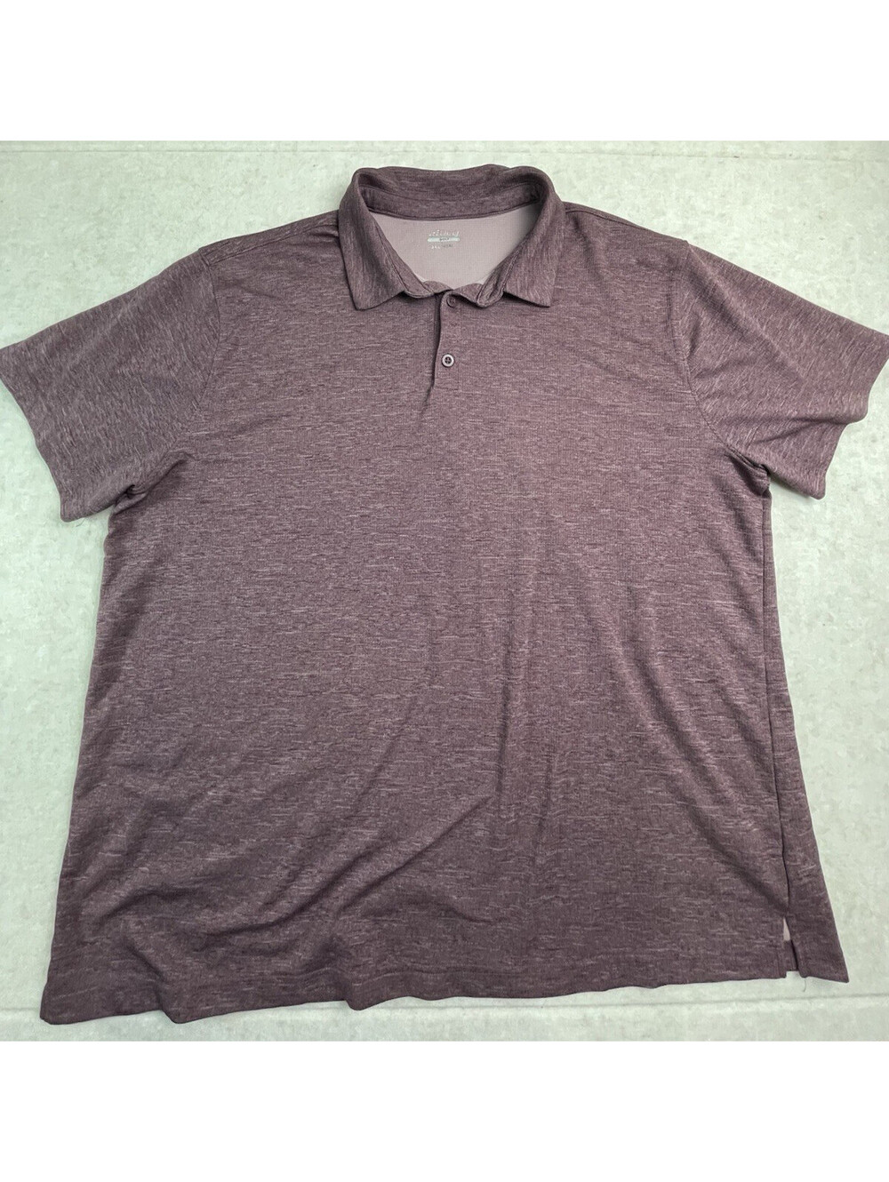 BCG Mens Polo Shirt Size 3XL Burgundy Heathered Short Sleeve Golf Top Casual